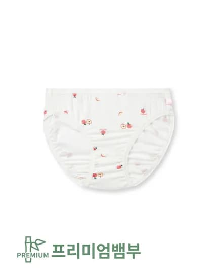 여아 주니어 프리미엄뱀부 작은사과 팬티 IF13