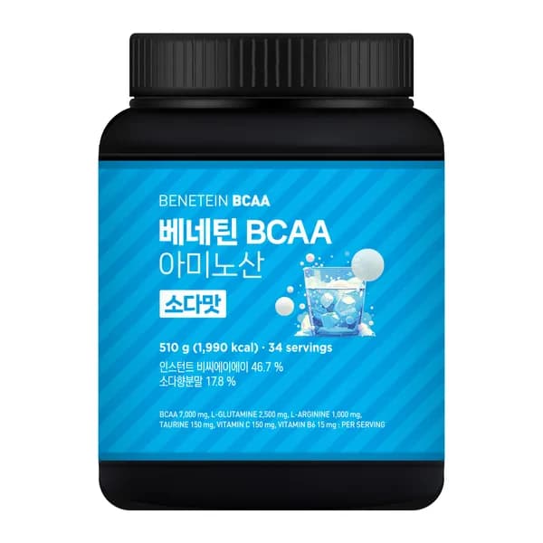 베네틴 BCAA 7000 필수 아미노산 보충제 소다맛 510g 1개