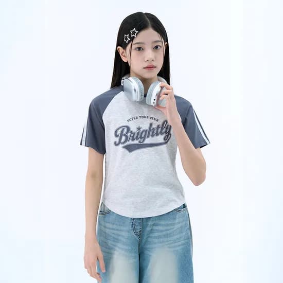 더데이걸 허리 셔링 레글런 반팔티