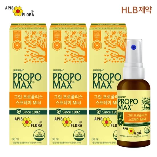 아피스플로라 프로포맥스 그린 프로폴리스 스프레이 마일드 30ml 3개