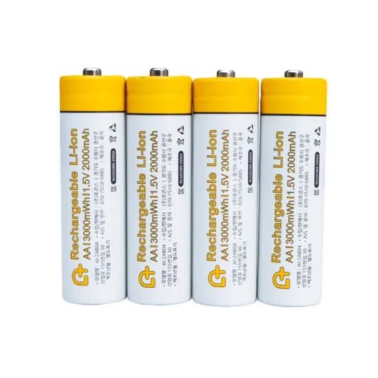 아잇 1.5V AA 충전지 고출력 리튬이온 배터리 4입 충전 건전지 3000mWh