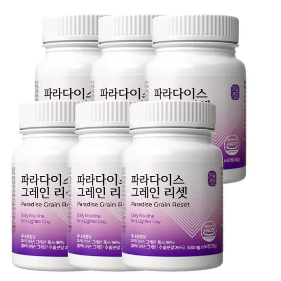 4+2 파라다이스 그레인 리셋 식약처 HACCP 60정, 6개