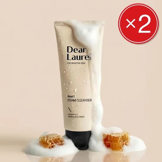 디어로렌 리얼E 약산성 폼클렌징 AHA 각질 저자극 비타민E 세안제 노폐물제거, 150ml, 2개