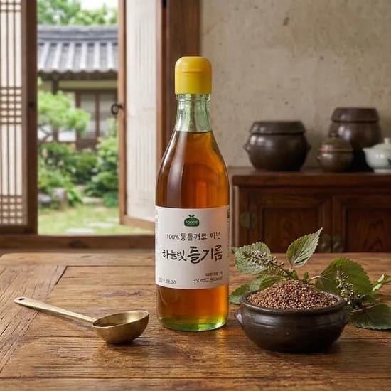 100% 통들깨 맑고 고소한 하늘빛 들기름 350ml