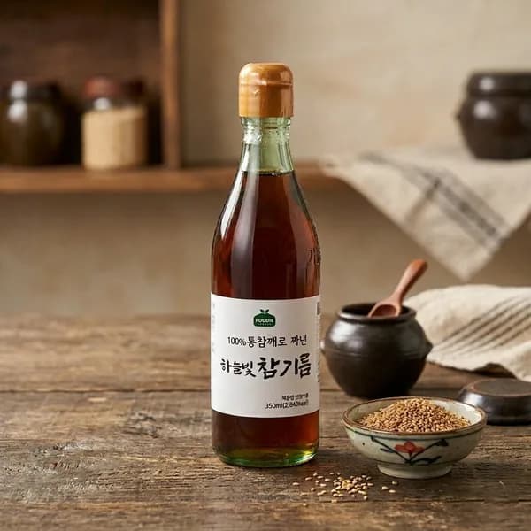 100% 통참깨 진하고 고소한 하늘빛 참기름 350ml