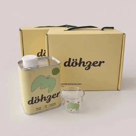 도저 엑스트라버진 아보카도오일 샷잔 선물세트 500ml, 2개