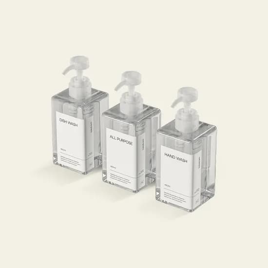 라라밤 투명 디스펜서 주방세제 세제통 손세정제 핸드워시 리필용기 450ml 액체형