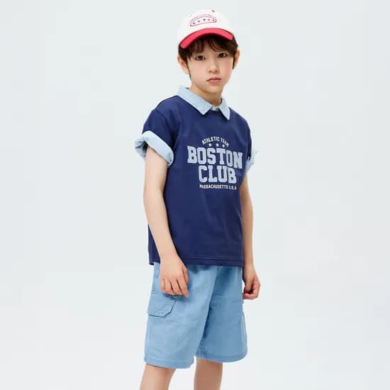 스파오키즈 데님 반팔 상하세트 SPSMG25KU1