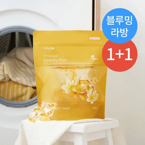 대용량 비건 퍼퓸 캡슐세제 저자극 온가족 프랑지파니&가이악 88개입, 2개