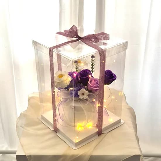 용돈케이크 환갑 부모님 생일 이벤트 용돈박스 결혼기념일 선물 라벤더퍼플머니박스