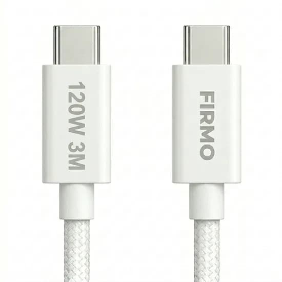 피르모 120W 5A PD C to C타입 초고속충전 케이블 3m, 1개