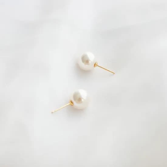 14k 12mm 진주 귀걸이 OPPE0187