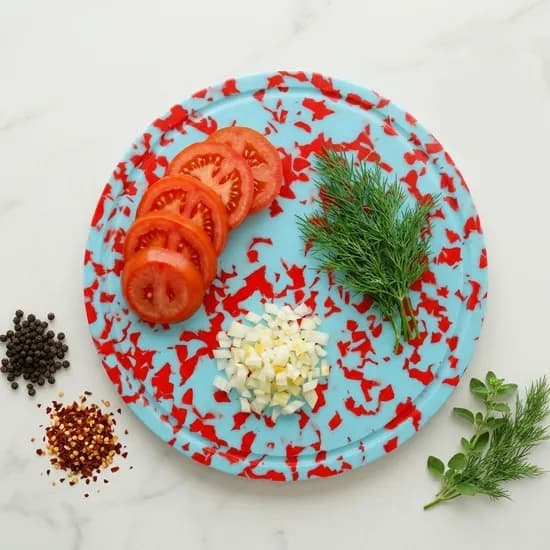 살림오늘 발레 컨페티 UPE 프리미엄 도마 써클홈 30X30, 오션루비