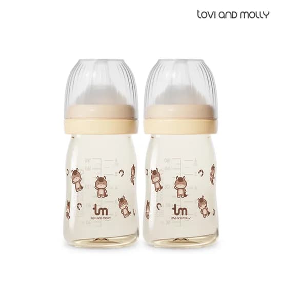 토비앤몰리 신생아 PPSU 아기 배앓이 방지 젖병 마리 180ml 2개