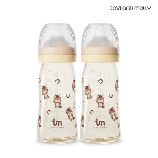 토비앤몰리 신생아 PPSU 아기 배앓이 방지 젖병 마리 280ml 2개