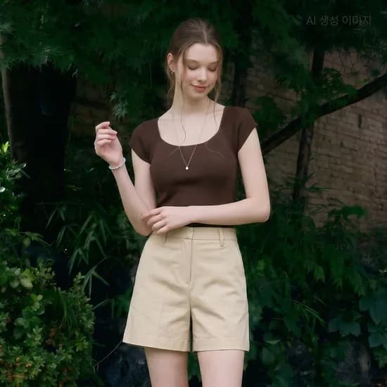 로엠 벨티드 코튼 쇼츠 RMTWG25R16