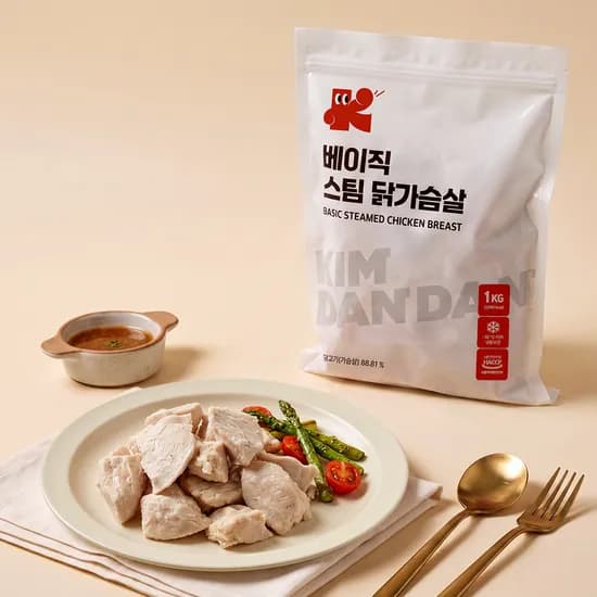베이직 스팀 닭가슴살 1kg 2개