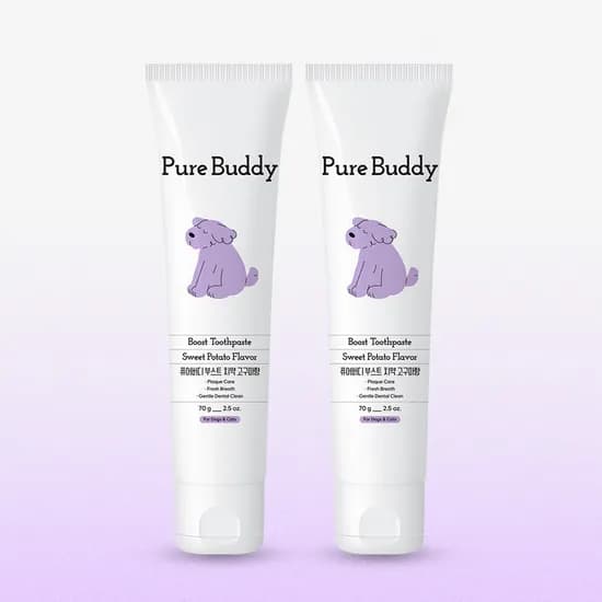 퓨어버디 강아지 고양이 부스트 구강관리 치석제거 치약 70g, 2개, 고구마향