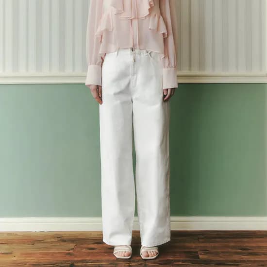 배럴 데님 팬츠 BARREL DENIM PANTS / WHITE