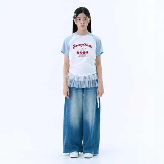 더데이걸 싸이드 턱 슬림핏 데님 TGTJ26F01