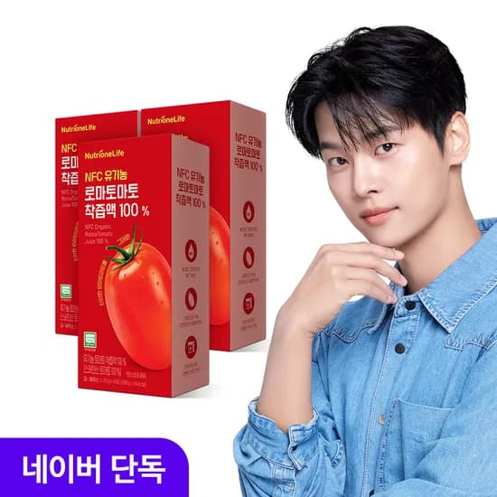 뉴트리원 NFC 유기농 로마 토마토 착즙액 100% 라이코펜 주스 14포 3개