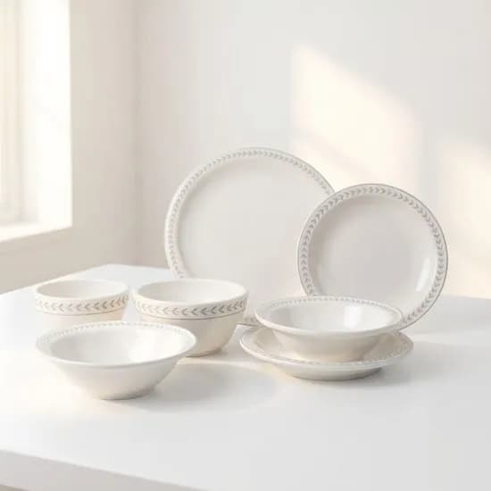 집들이선물 시라쿠스 뉴욕 가든 1인 신혼 그릇세트 7종, 그레이, 1세트
