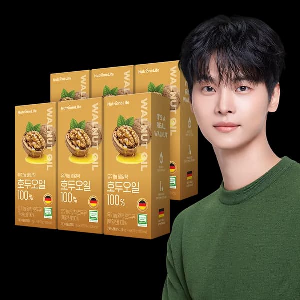 뉴트리원 유기농 냉압착 호두오일 100% 스틱 14포, 6개