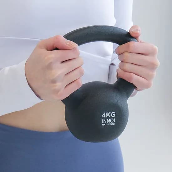 이노이 케틀벨 파워스윙 강철 PVC 프로코팅 미끄럼방지 홈트 근력운동 4kg, 1개