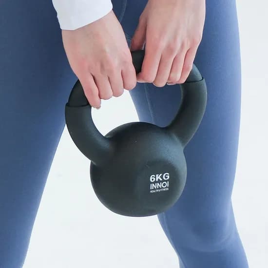 이노이 케틀벨 파워스윙 강철 PVC 프로코팅 미끄럼방지 홈트 근력운동 6kg, 1개
