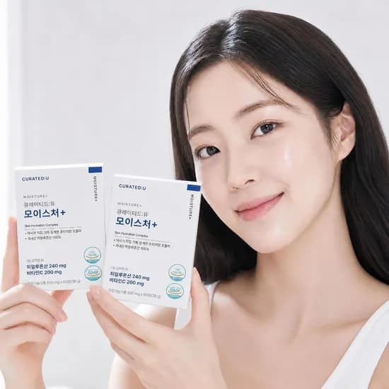 큐레이티드유 모이스처플러스 먹는 히알루론산 초고함량 60정 2개