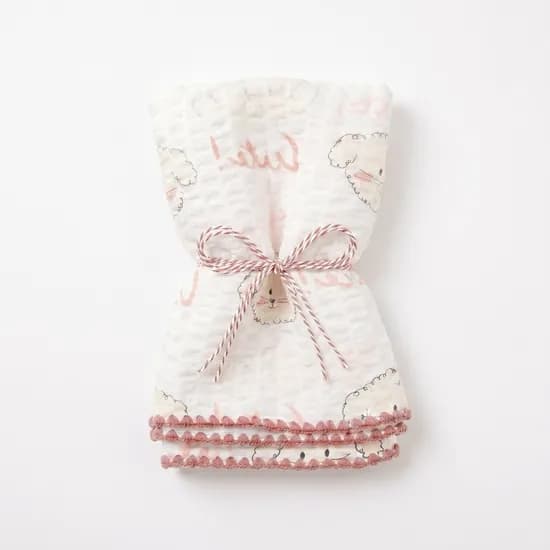 라파미유 블랭킷 강아지이불 담요 침구 시어서커 Poodle Cream L