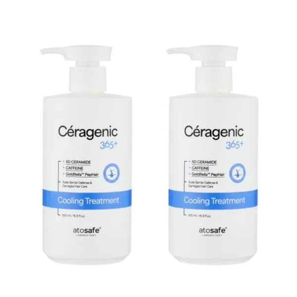 세라제닉 365+ 두피청정 스칼프 쿨링 스파 약산성 트리트먼트 500ml 2개