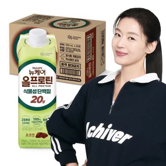 뉴케어 올프로틴 식물성단백질20g 초코맛 단백질음료 250ml, 24개