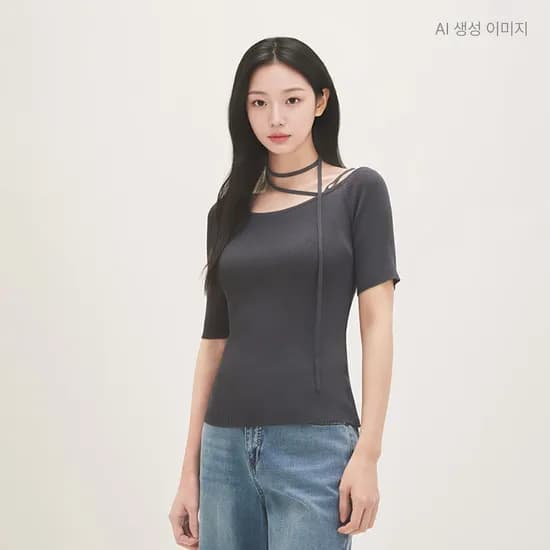 로엠 오프숄더 반팔 풀오버 RMKAG24RT1