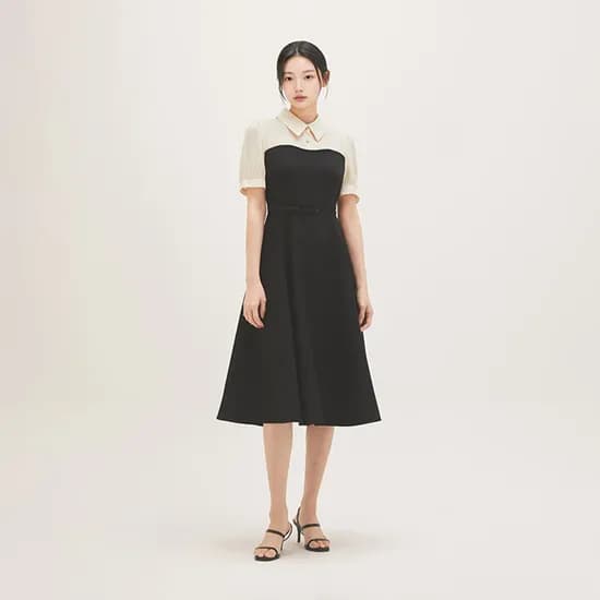 로엠 RE 우븐매칭 롱 원피스(RMOWG23S11) RMOWG25RT1