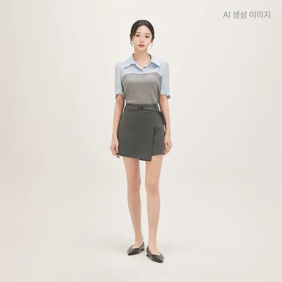 로엠 벨티드 랩 치마바지 RMTWG25RT1