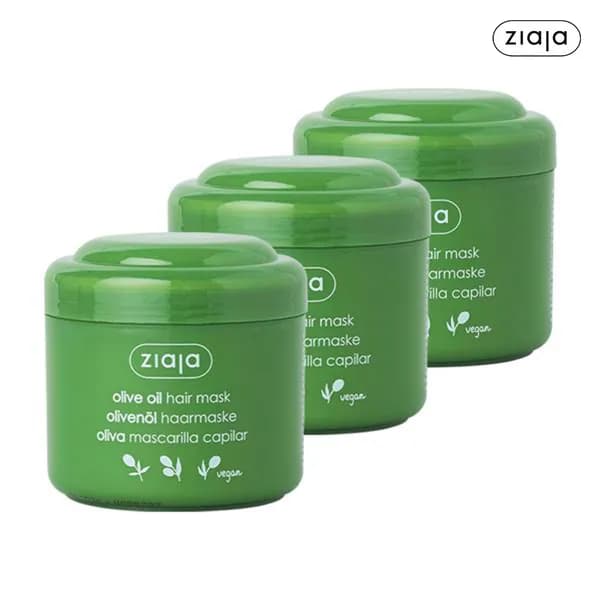 지아자 올리브 내추럴 트리트먼트 헤어팩 200ml 3개