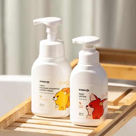 케이맘 처음 베이비 보습 로션 225ml+샴푸&바디워시 290ml 진정보습 올인원 슈퍼곡물