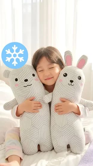 냉감인형 토끼 곰돌이 냉감바디필로우 듀라론바디필로우