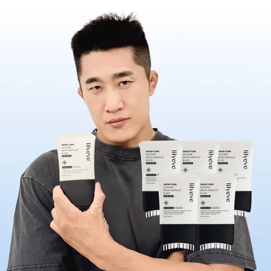 릴리이브 그로우턴 엑소좀 브러쉬 탈모 앰플 블랙 무향, 100ml, 5개
