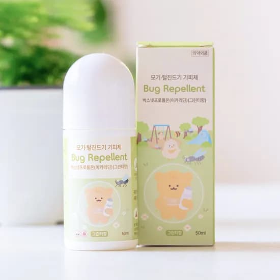 아가드 아기 모기기피제 진드기 벌레 퇴치제 벅스넷프로롤온 이카리딘 그린티향 50ml 볼타입