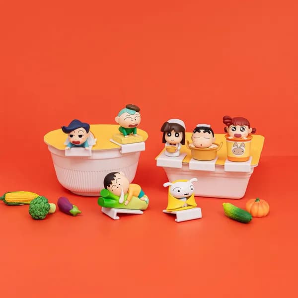 레토 짱구 라면 스토퍼 랜덤 피규어 컵라면 홀더 짱구는못말려 가챠 굿즈