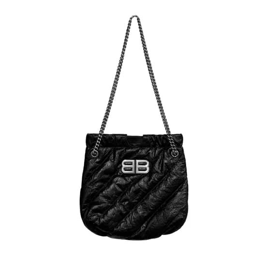 발렌시아가 체인 숄더백 XS 퀄팅 카프 781796 210J0 1000 블랙