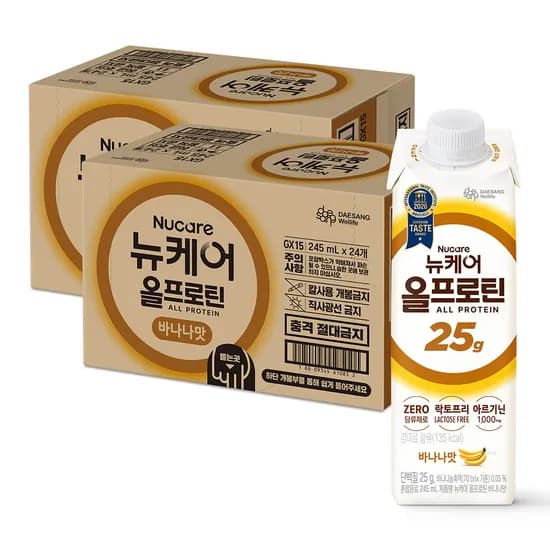 뉴케어 올프로틴 바나나맛 단백질음료 245ml, 48개