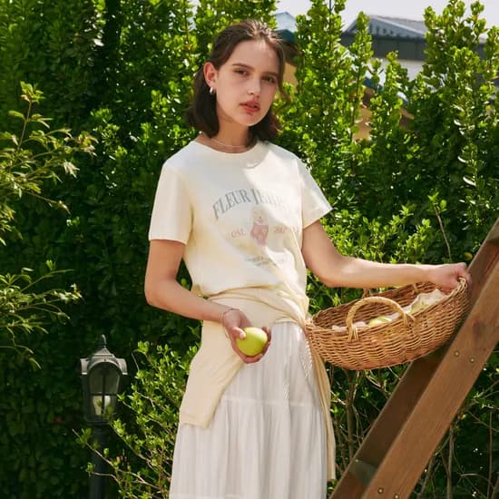 골든 제리 반팔 티셔츠 GOLDEN JERRY SHORT SLEEVE T-SHIRT / CREAM