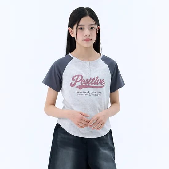 더데이걸 쿨 스냅 반오픈 티셔츠 TGRA26503