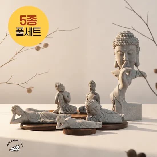 블루먼데이클럽 미니붓다컬렉션 5종 풀패키지 미니불상 불교굿즈