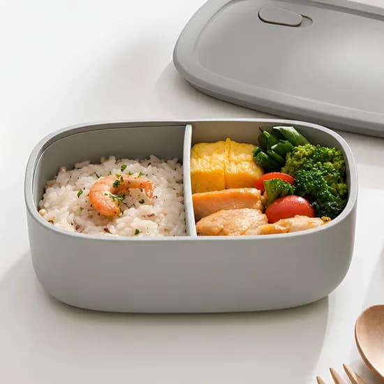 실리담 실리콘 밀폐 직장인 도시락통 750ml 그레이