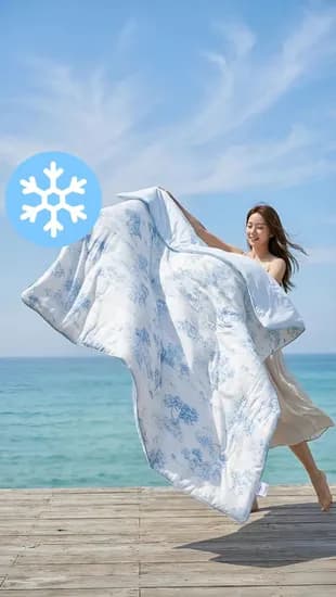 뜨왈명화 냉감이불 쿨 시원한 여름이불 냉이불