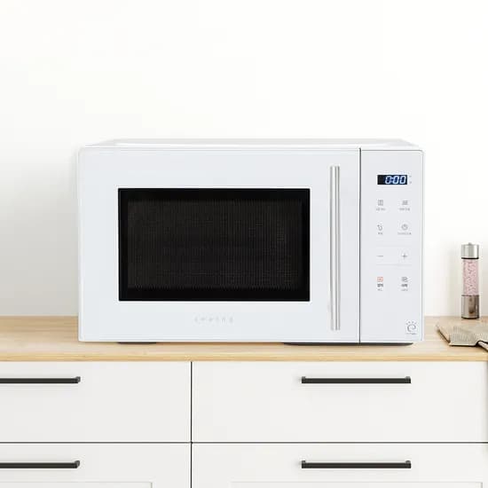 쿠잉 전자레인지 25L MM-E25TW 전자렌지 미니 소형 회전식 원룸 화이트